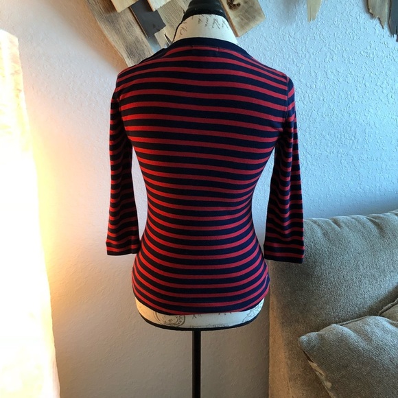 4[Ralph Lauren] 3/4 sleeve stripes petite - Picture 5 of 7
